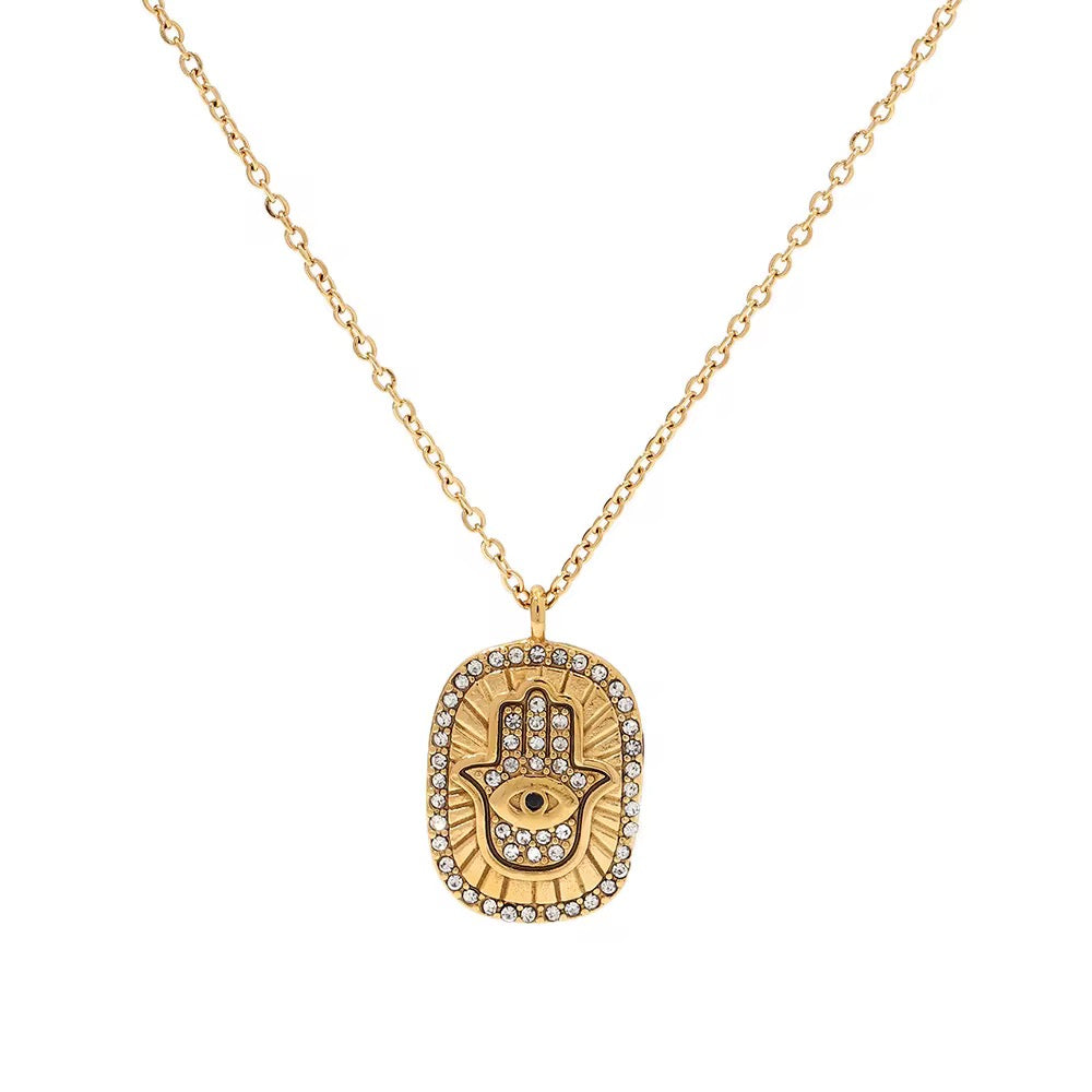 Hamsa Hand Protection Necklace