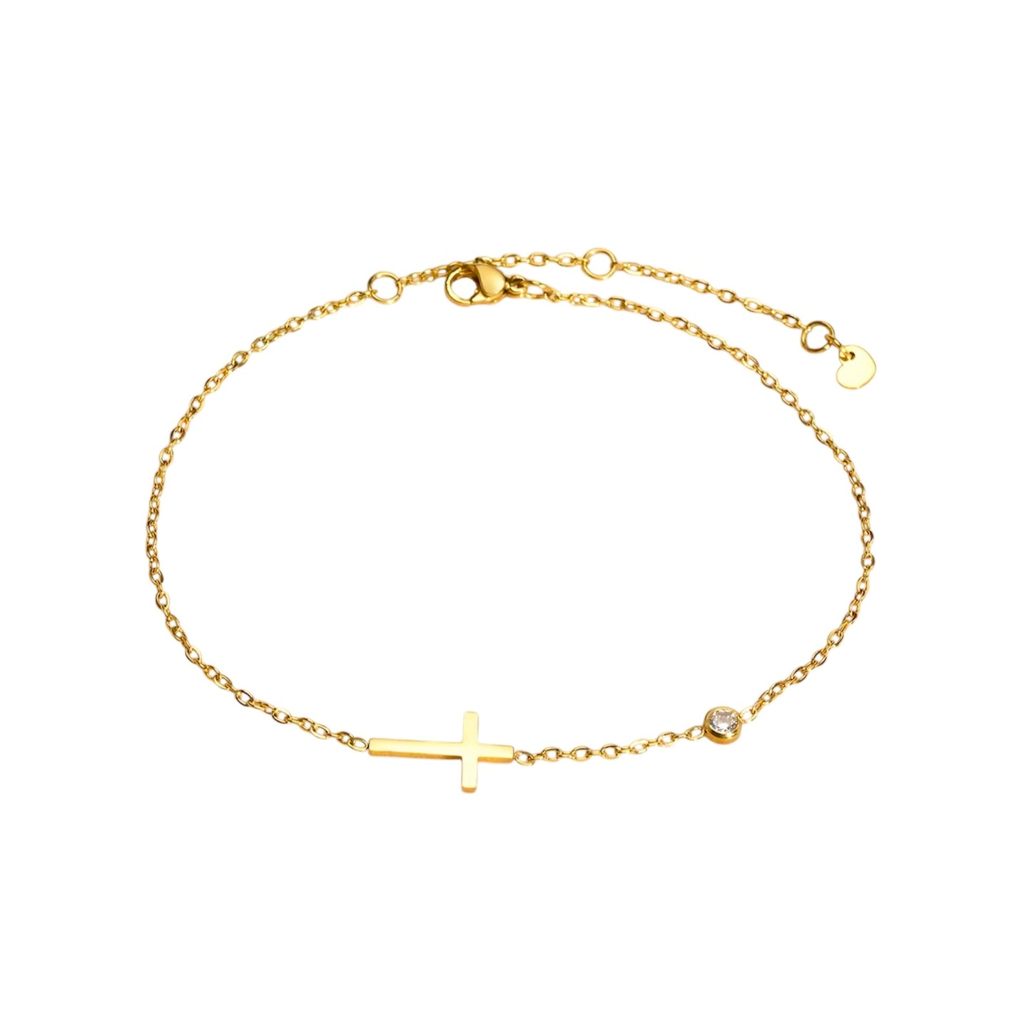 Cross with Diamanté Bracelet