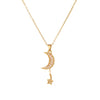 Moon & Star Drop Necklace