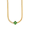 Lucky Green Heart Clover Necklace