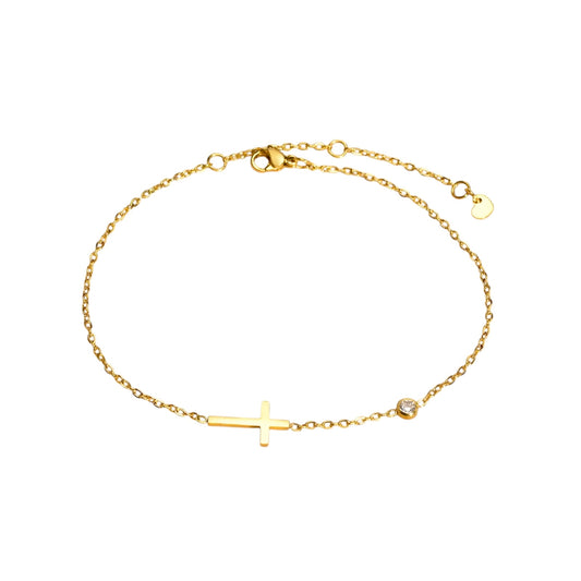 Cross with Diamanté Bracelet