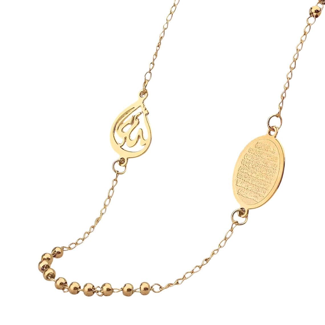 Islamic Dual Pendant Beaded Necklace