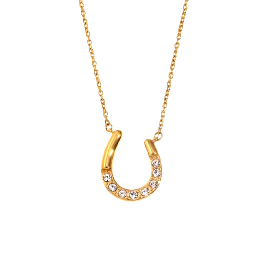 Lucky Horse Shoe Pendant Necklace