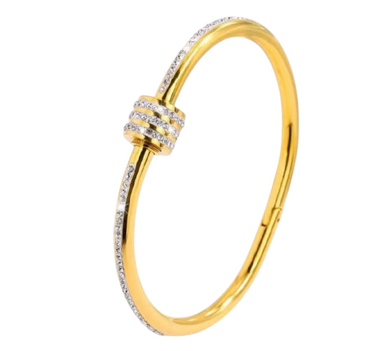 Diamanté Charm Bangle