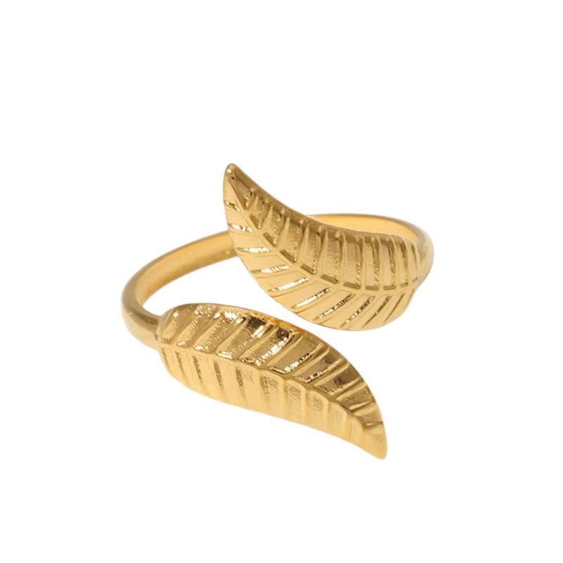 Autumn Leaf Wrap Style Adjustable Ring